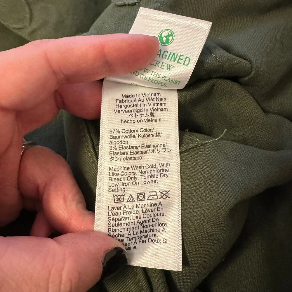 J. Crew Sailor Wide Leg Olive Green Pants | Size 25 - Picture 7 of 9